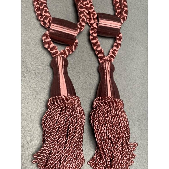 Decorative Curtain Tiebacks with Tassels Set of 2 - 18" Long - Picture 2 of 7